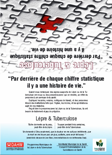 Saúde lança folder educativo de hanseníase e tuberculose em francês