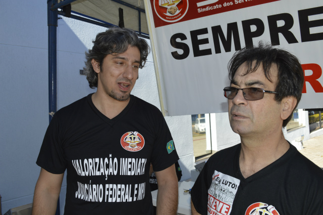 Gabriel e Medina, coordenadores do Sindjufe-MS. (Foto: Assessoria)