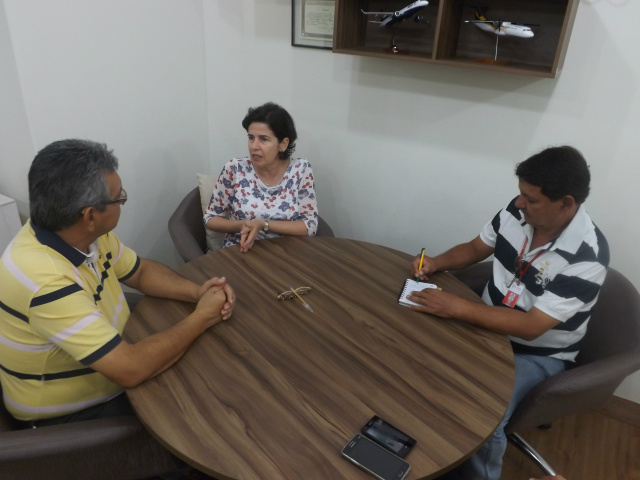 Marcia recebe os jornalistas do Perfil News em seu gabinete e fala sobre o problema deixado pela UFN3 (Foto: Patrícia Miranda)