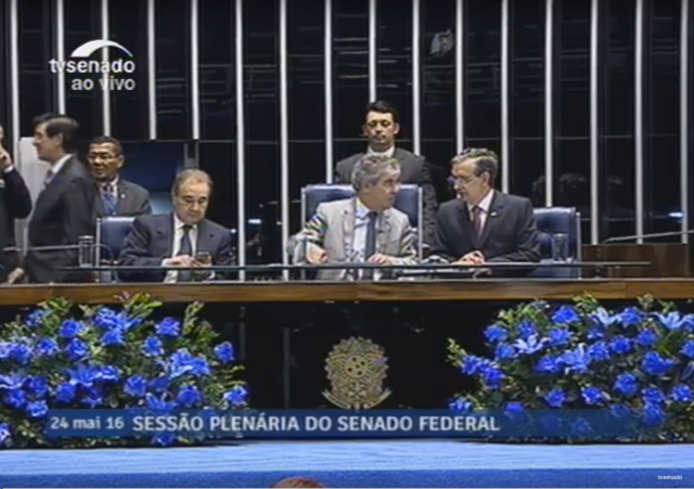 A Sessão Plenária é transmitida ao vivo pela TV Senado (Foto: Reprudução/TV Senado)