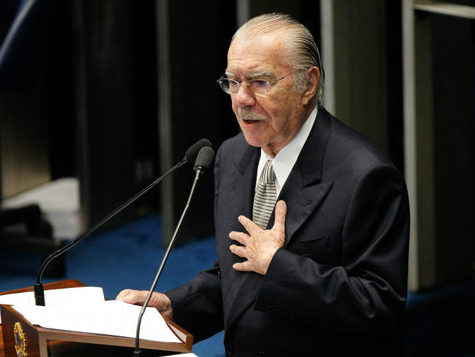 José Sarney é ex-presidente e ex-senador da República.(Foto: Veja) 