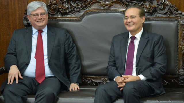 Rodrigo Janot e Renan Calheiros: presidente do Senado chama procurador-geral de 