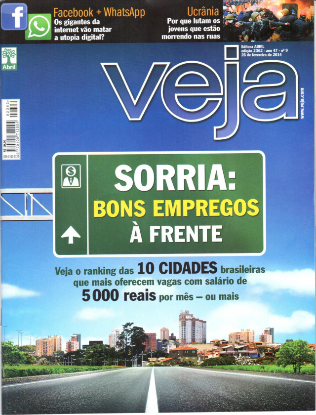 Capa da revista Veja, uma das publicações de mair tiragem no país e uma das mais influentes do mundo (Foto: Reprodução)