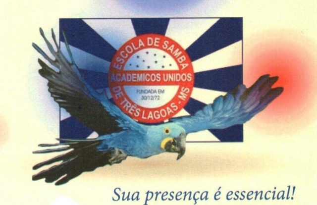 Convite da escola de Samba Unidos de Três Lagoas para lançamento do Samba Enredo que acontece na quinta-feira 26 (Foto: Divulgação)