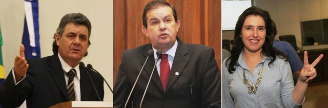 Ângelo Guerreiro, eleito pela primeira vez deputado estadual; reeleito, Eduardo Rocha; e, Simone Tebet, senadora (Foto: Montagem de sites)