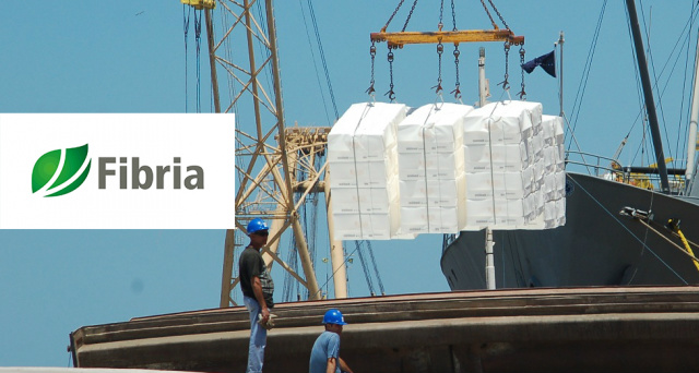 A Fibria exporta cerca de 90% de sua produção de celulose em 2013. Uma parte deste lote são escoados pelo terminal portuário de Santos das unidades de Jacareí (SP) e Três Lagoas (Foto: Assessoria)
