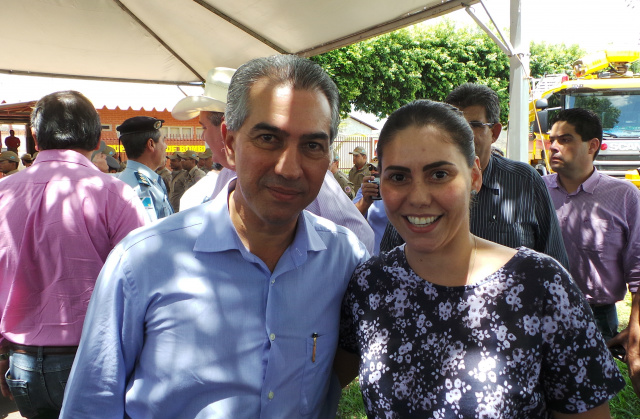 O governador deve se encontrar agora à tarde com empresários; na foto, a empresária Ana Paro, na recepção a Reinaldo (Foto: Ricardo Ojeda)