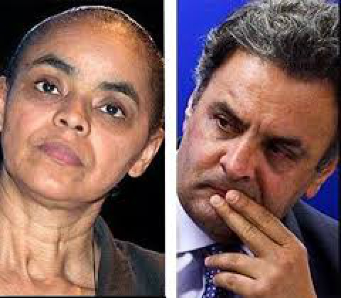 Na pesquisa anterior, Marina não só encostava em Dilma como se mantinha na frente de Aécio com grande vantagem (Foto: Google)