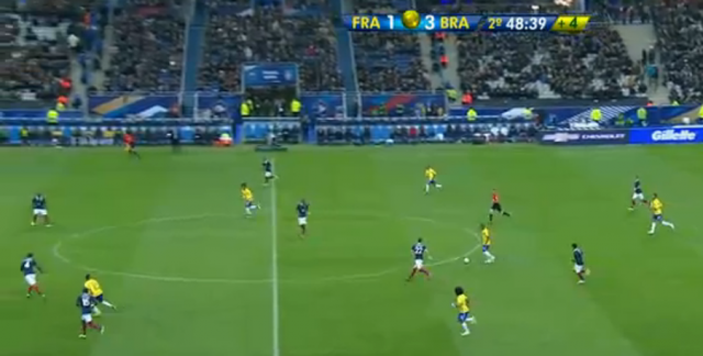 Final da partida, aos 49 segundos do segundo tempo (Foto; Rede Globo)