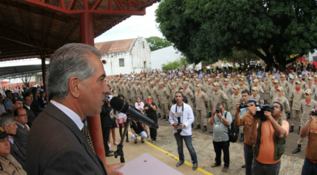 Em seu discurso,Reinaldo afirmou que o aumento do efetivo também acontecerá em todas as forças da segurança pública do Estado (Foto: Divulgação)