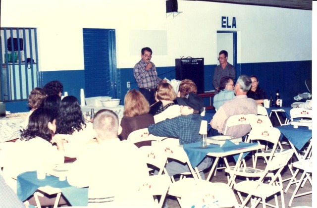 
A foto registra a reunião que foi constituída a Unipar, realizada em novembro de novembro de 1996, na sede dos Agentes Tributários em Bataguassu (Foto: Arquivo/Ricardo Ojeda)
