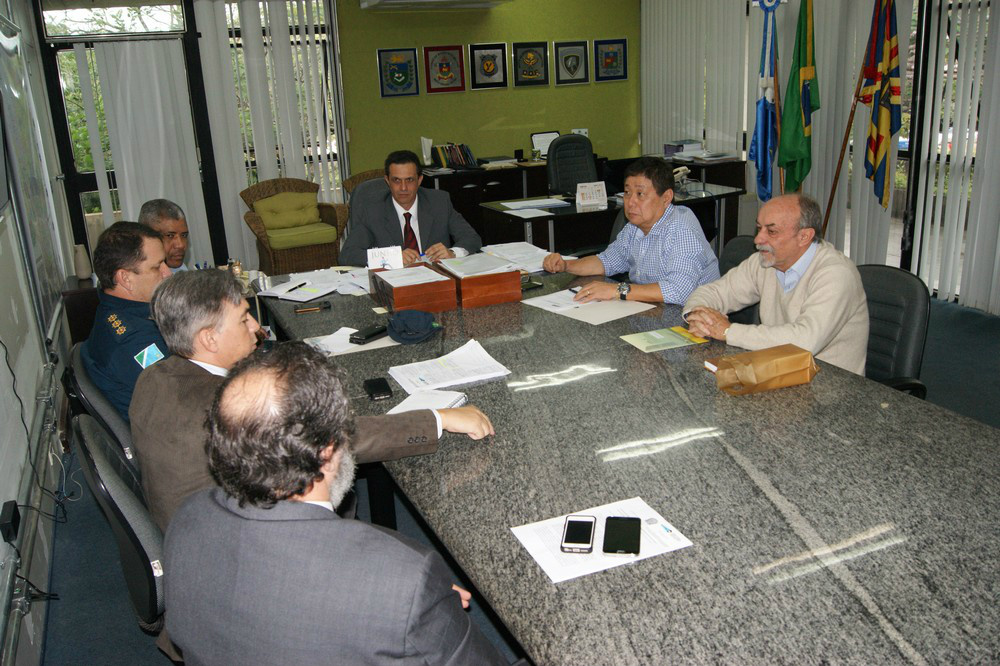 O presidente do Sinpetro Mário Shiraishi reuniu-se com Silvio Maluf, secretário de Estado de Justiça e Segurança Pública.  (Foto: Assessoria)
