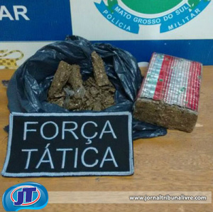 Polícia identificou adolescente de 14 anos como proprietário da droga (Foto: Jornal Tribuna Livre)