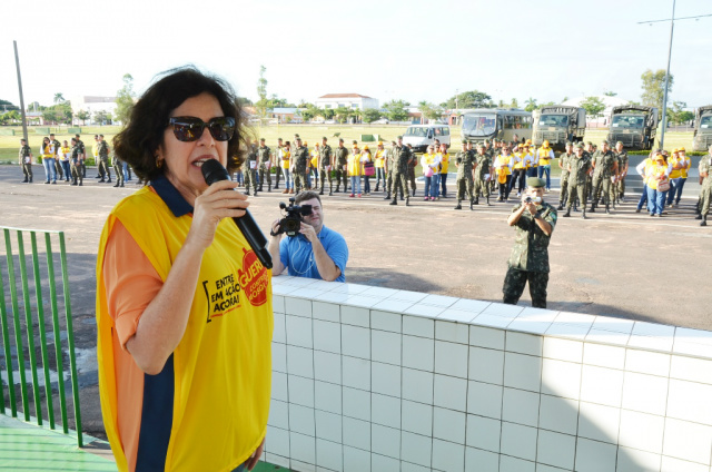 A prefeita Marcia Moura esteve na abertura do Dia Nacional de Esclarecimento no combate ao mosquito Aedes Aegypti. (Foto: Assessoria)