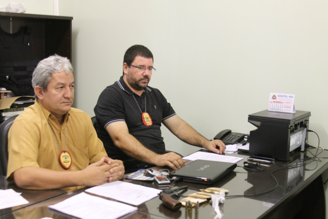 Delegados do SIG Ailton Pereira e Thiago Passos da Silva. (Foto: Lucas Gustavo).