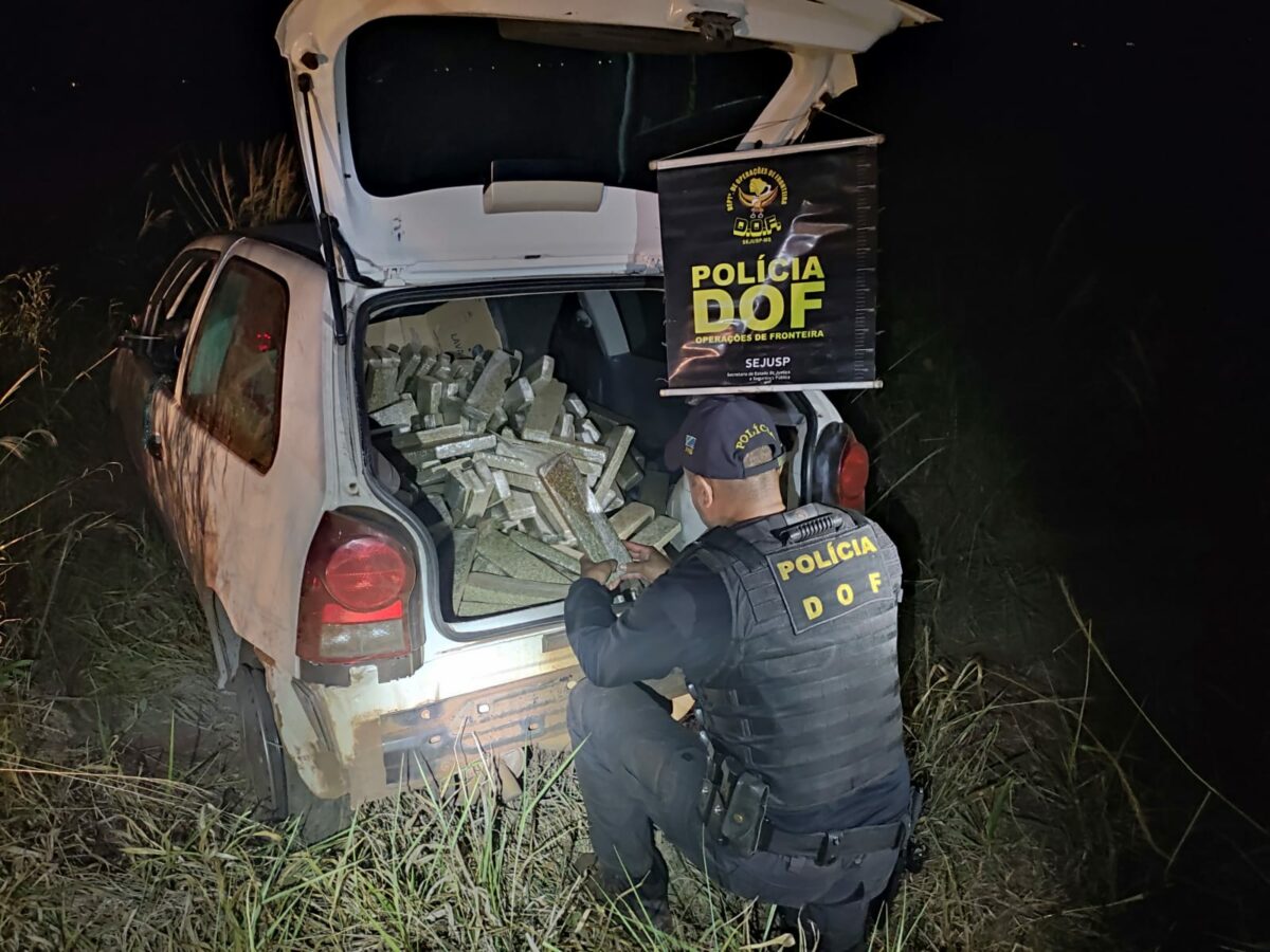 DOF apreende 220 quilos de maconha entre Amambai e Coronel Sapucaia