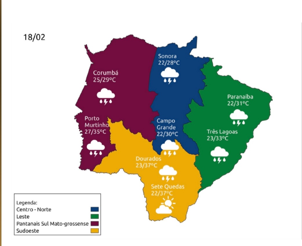 Clima típico de verão predomina ao longo do final de semana em MS; confira previsão Clima típico de verão predomina ao longo do final de semana em MS; confira previsão