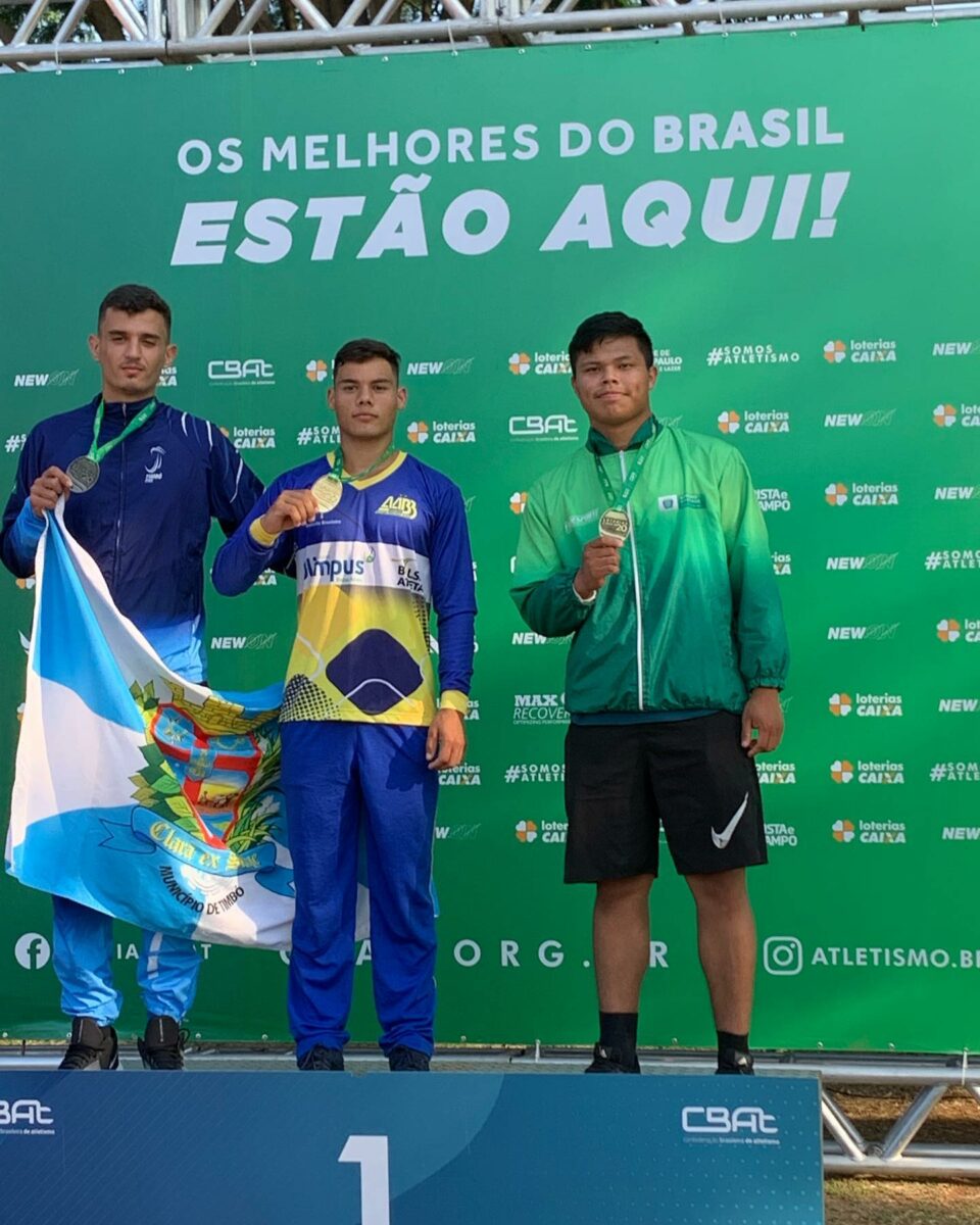 Beneficiário do Bolsa Atleta, Yuri Benites é bronze no Campeonato Brasileiro Sub-20 de Atletismo
