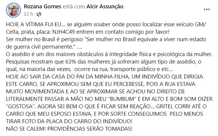 Em Três Lagoas, homem “passa a mão” em mulher e é perseguido pela vítima
