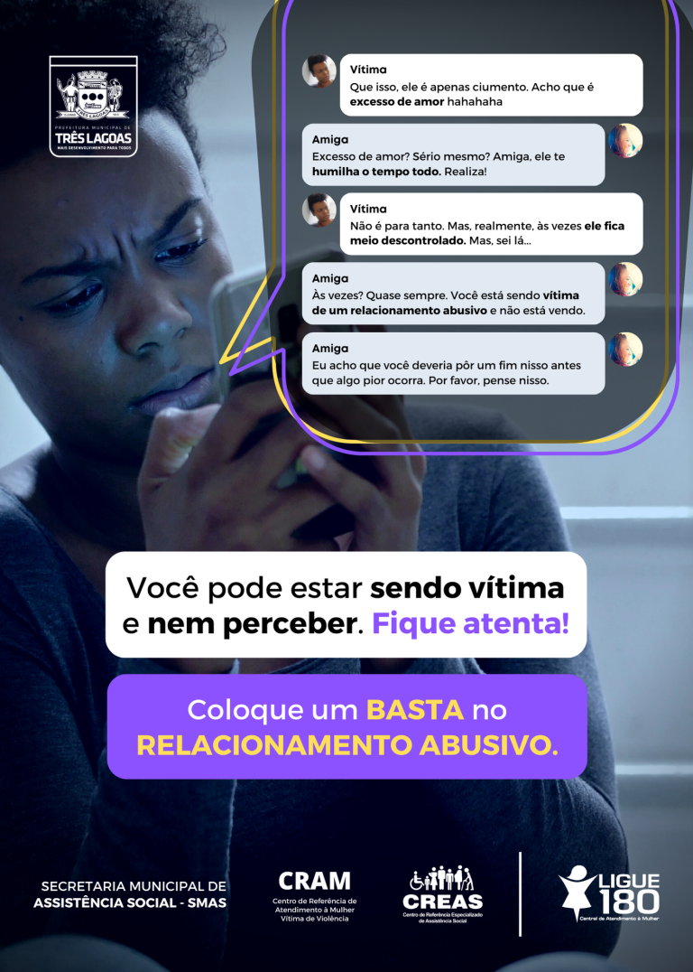 Três Lagoas realiza a 1ª Semana de Conscientização e Combate ao Relacionamento Abusivo Três Lagoas realiza a 1ª Semana de Conscientização e Combate ao Relacionamento Abusivo