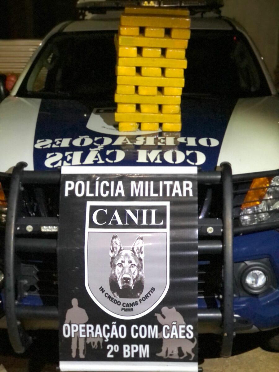 Polícia Militar realiza apreensão de 22kg de maconha em Três Lagoas