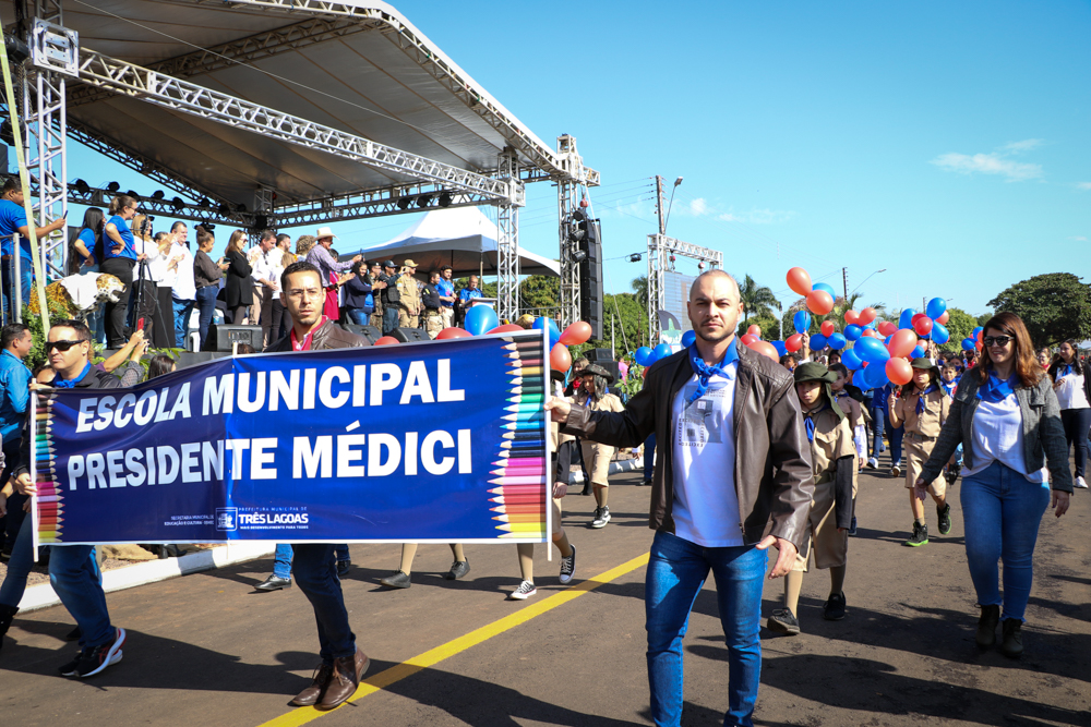 Aproximadamente 18 mil pessoas prestigiaram Desfile Cívico de aniversário de Três Lagoas￼