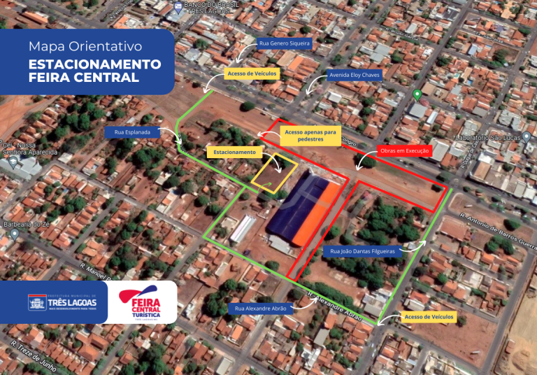 Estacionamento provisório da Feira Central terá novos acessos a partir de sábado (09) Estacionamento provisório da Feira Central terá novos acessos a partir de sábado (09)
