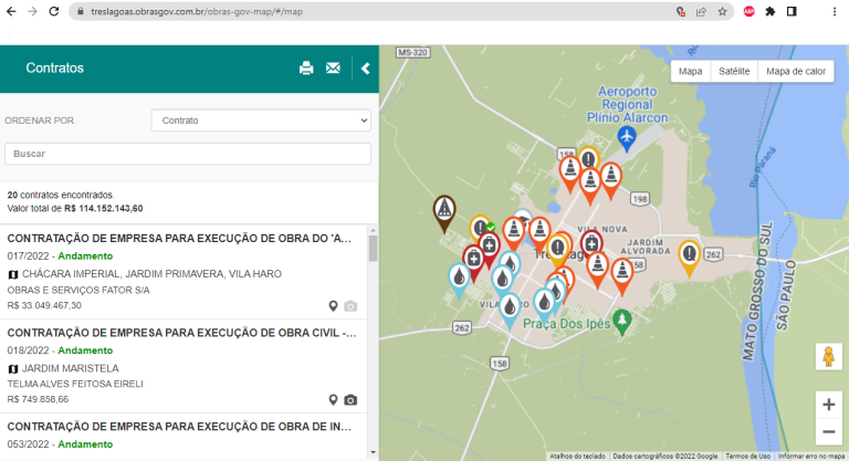PIONEIRA EM MS – Três Lagoas implementa mapa interativo de obras, saiba como funciona PIONEIRA EM MS – Três Lagoas implementa mapa interativo de obras, saiba como funciona
