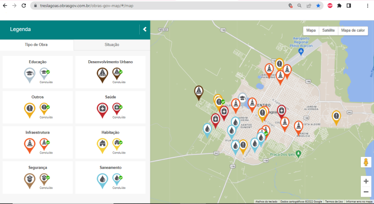 PIONEIRA EM MS – Três Lagoas implementa mapa interativo de obras, saiba como funciona PIONEIRA EM MS – Três Lagoas implementa mapa interativo de obras, saiba como funciona