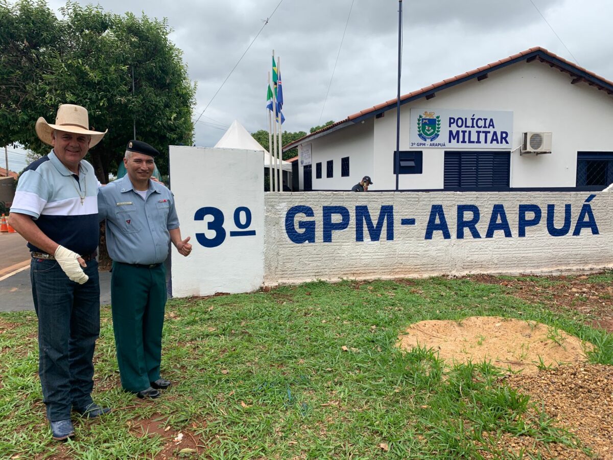 Prefeito acompanhou a reinauguração do 3º Grupamento de Polícia Militar (GPM) de Arapuá Prefeito acompanhou a reinauguração do 3º Grupamento de Polícia Militar (GPM) de Arapuá