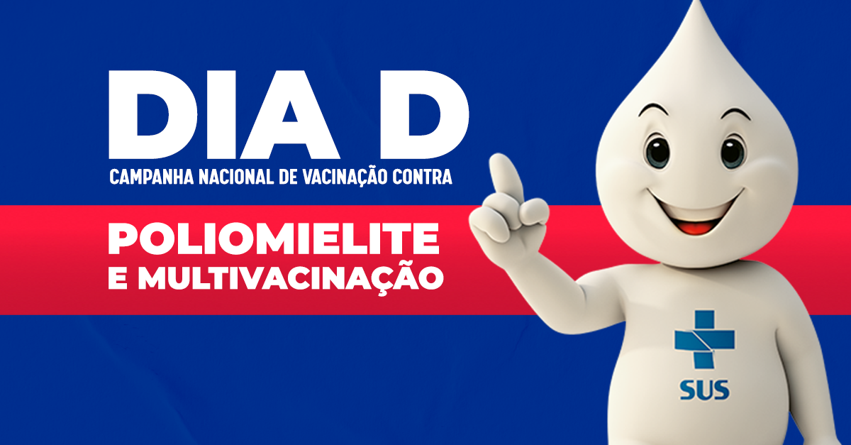 CENTRAL DE VACINA – SMS promove hoje (30) “Dia D” de encerramento da Campanha Nacional contra a Poliomielite