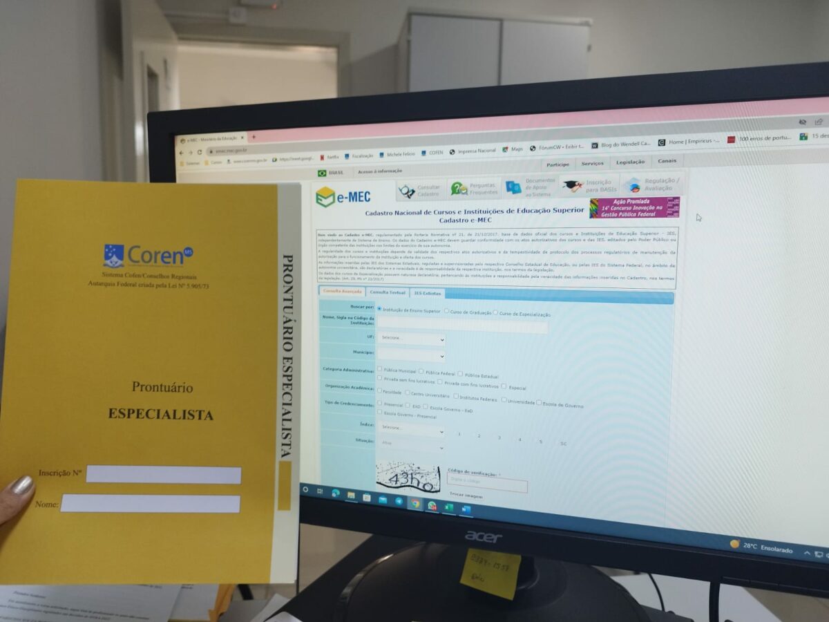 <strong>Cursos de especializações sem atender Resoluções do Cofen vem tendo os registros negados</strong>