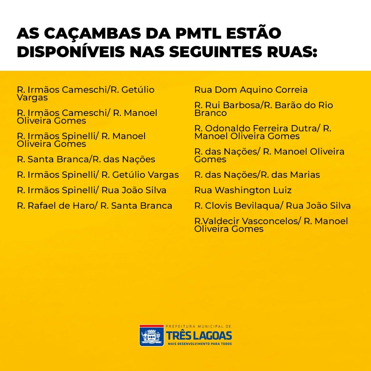 MUTIRÃO DA LIMPEZA – Bairros Itamarati e Jardim Aeroporto serão atendidos nesta semana