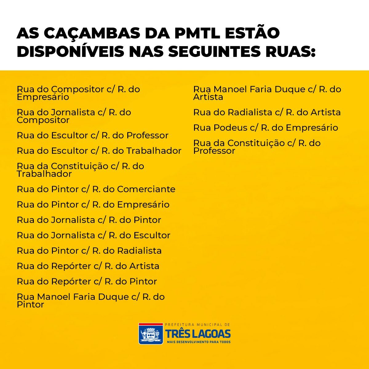 Começa nesta terça-feira (04), a 5ª etapa do Mutirão da Limpeza nos bairros Jardim Rodrigues e Violetas Começa nesta terça-feira (04), a 5ª etapa do Mutirão da Limpeza nos bairros Jardim Rodrigues e Violetas