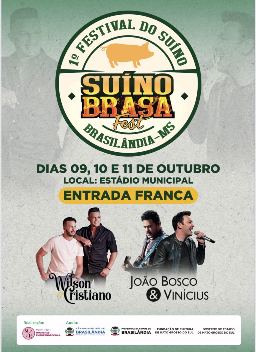 Brasilândia (MS)- Suíno Brasa Fest começa neste domingo com Almoço Solidário e homenagens à família Hoffig Brasilândia (MS)- Suíno Brasa Fest começa neste domingo com Almoço Solidário e homenagens à família Hoffig