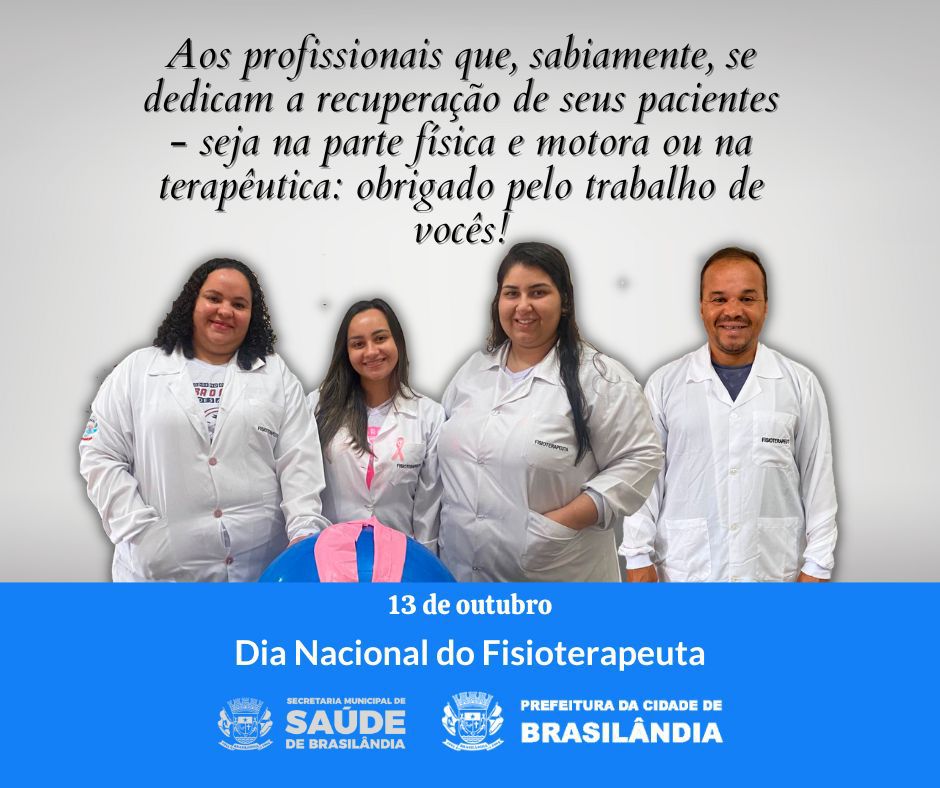 Prefeitura de Brasilândia homenageia profissionais de Fisioterapia pelo o seu dia