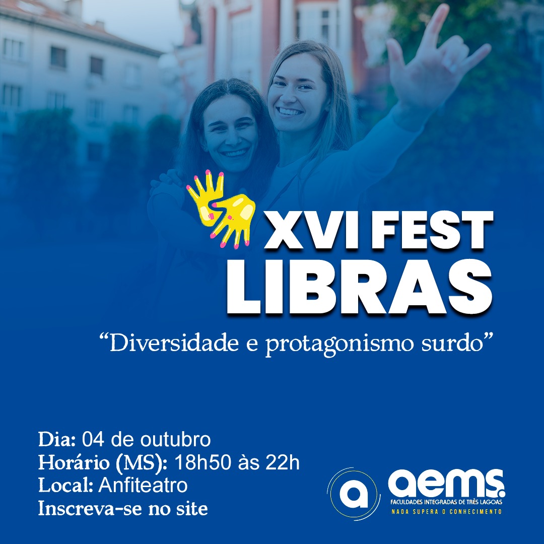 AEMS realiza evento para debater a diversidade e o protagonismo surdo no ensino nesta terça-feira (04) às 19h