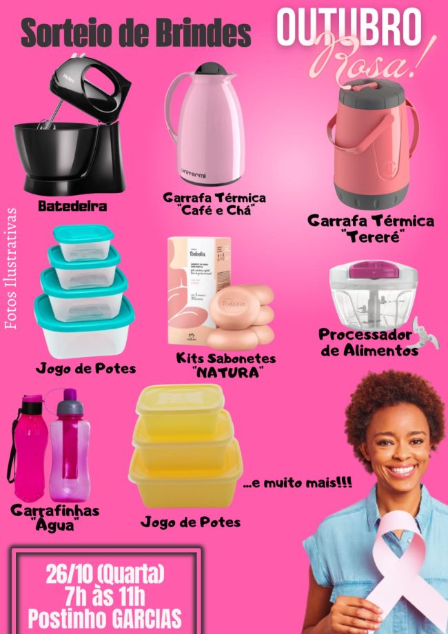OUTUBRO ROSA – Postinho de Garcias realizará programação especial para as mulheres