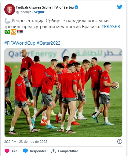 Contra Sérvia, Brasil inicia jornada pelo hexa na Copa do Catar