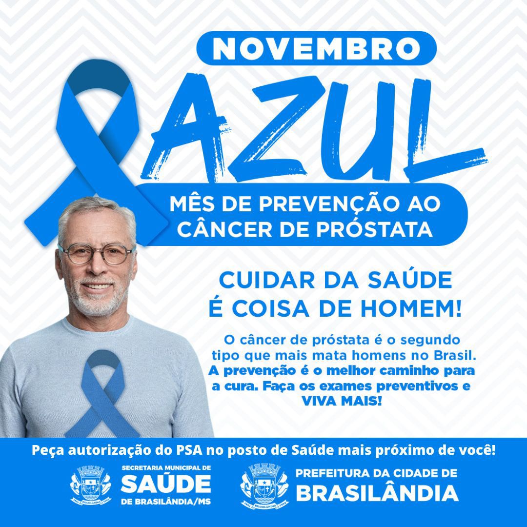 <strong><em>Disponível a retirada do pedido de exame de PSA gratuitamente para os homens em Brasilândia</em></strong>