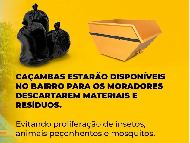 Jardim das Acácias recebe a 11ª etapa do Mutirão da Limpeza até o dia 06 de dezembro