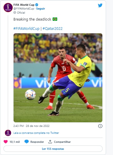 Brasil bate Suíça e se classifica para as oitavas da Copa do Catar