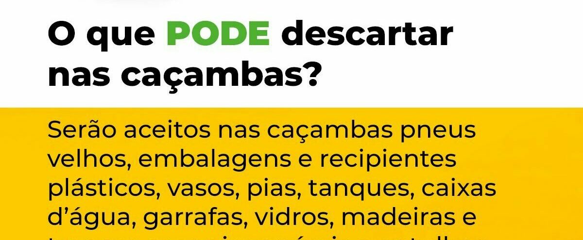 Jardim Alvorada será o próximo bairro atendido pelo Mutirão da Limpeza