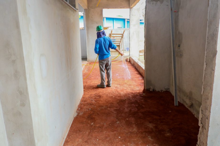 Construção do novo Centro de Educação Infantil Santa Luzia já está 50% realizada