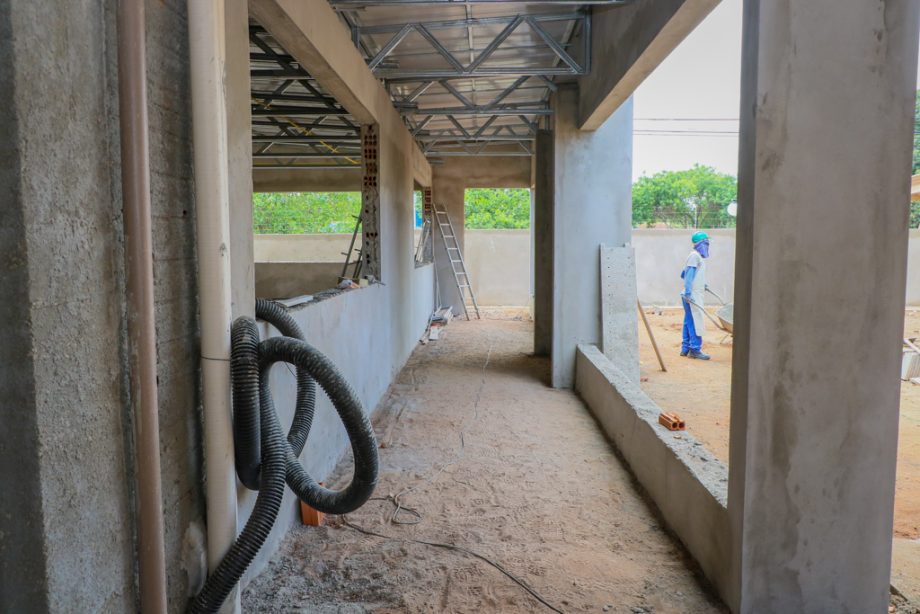 Construção do novo Centro de Educação Infantil Santa Luzia já está 50% realizada