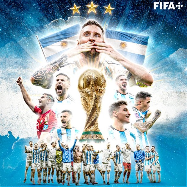 Argentina conquista o tricampeonato mundial e consagra Lionel Messi Argentina conquista o tricampeonato mundial e consagra Lionel Messi