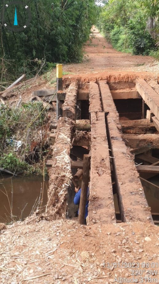Ponte sobre o Córrego do Palmito é liberada para veículos pesados