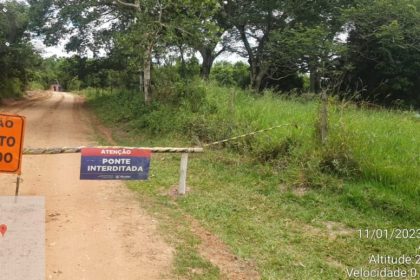 SENTIRA inicia reparos na Ponte do Córrego Palmito