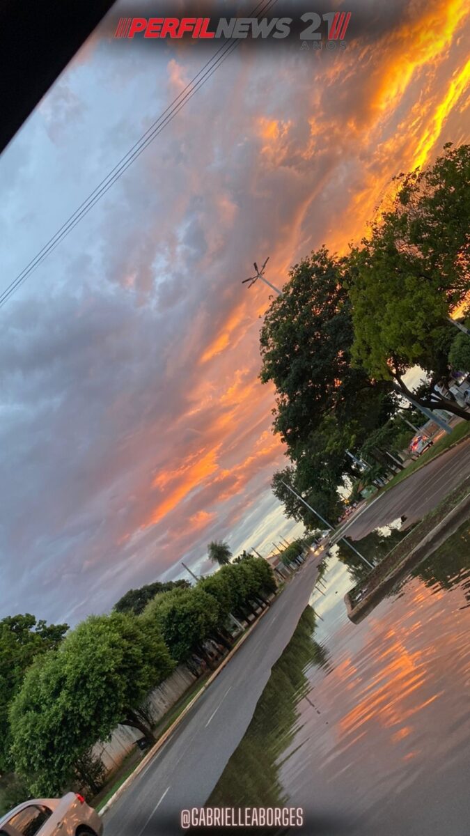 Você viu? Chuva deixa o céu laranja em Três Lagoas Você viu? Chuva deixa o céu laranja em Três Lagoas