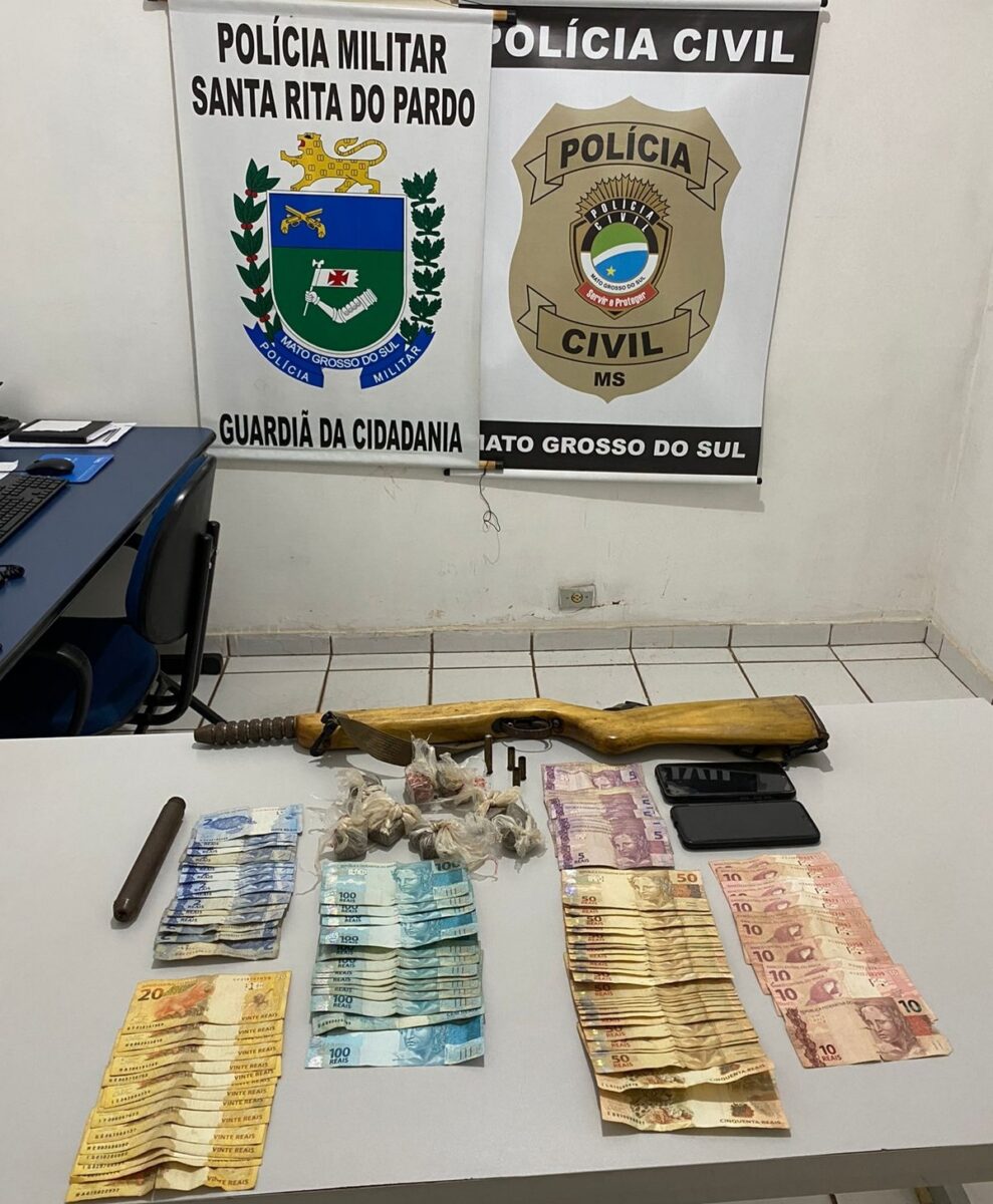 Ação conjunta entre as Polícias Civil e Militar fecha ponto de venda de drogas que funcionava em bar em Santa Rita do Pardo